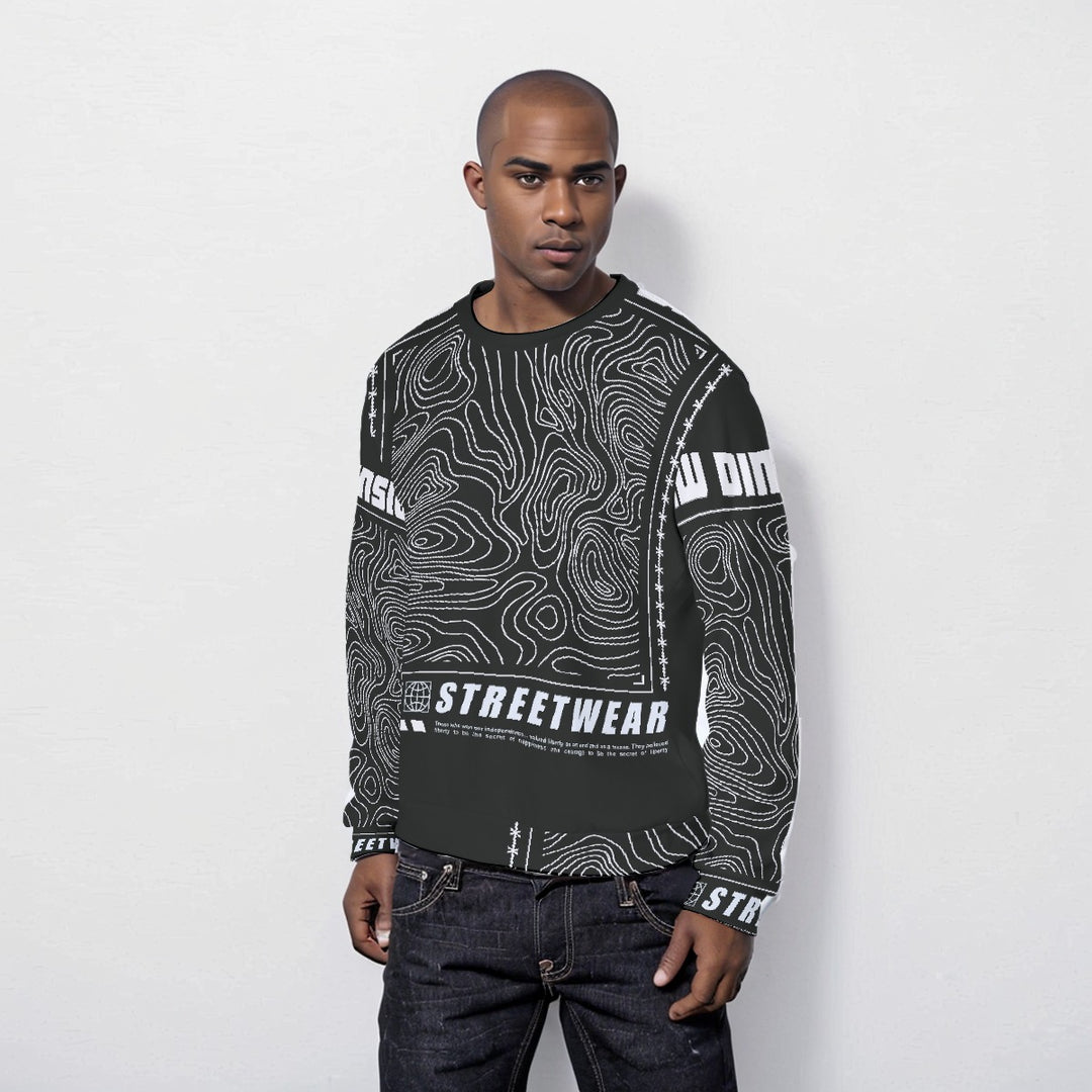 Streetwear Maze Heavy Fleece Sweatshirt