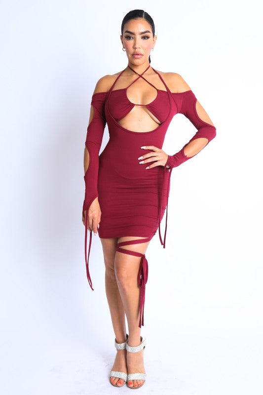 Womens Burgundy Dress (M)