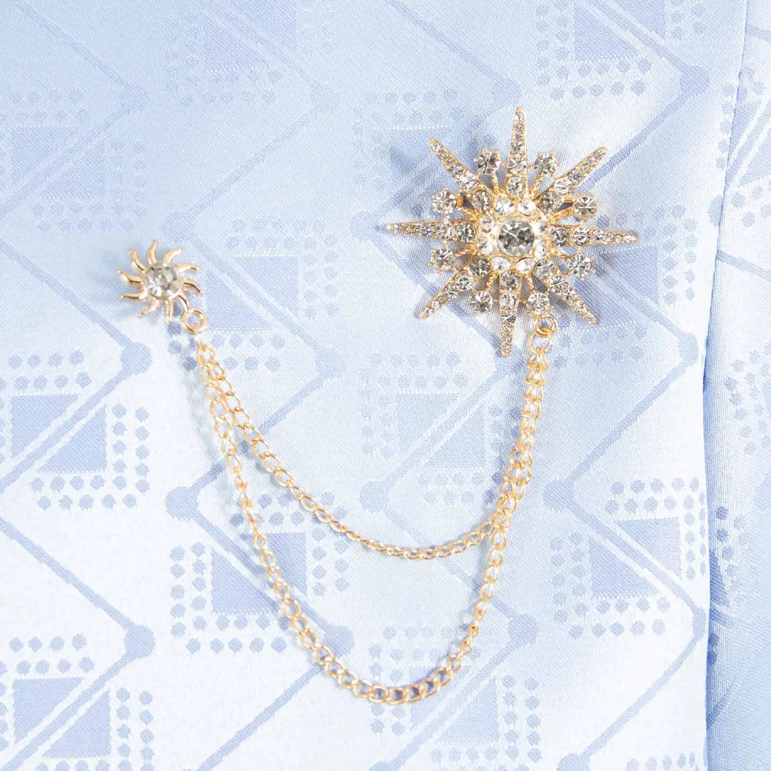 Mens Stand Collar Long Sleeve Blazer and Pants Foreign Traditional Wedding Tuxedo - Black