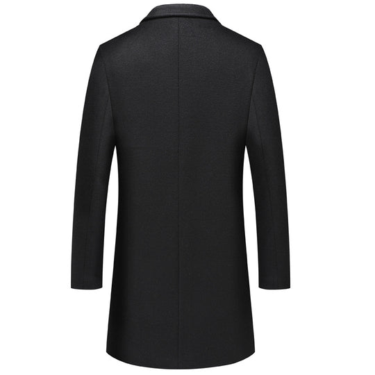 Timeless Elegance: New Mid-length Woolen Coat for Men