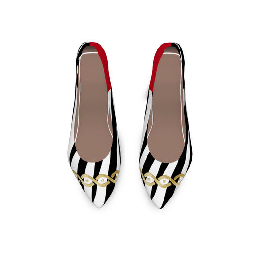 Polished Punteggiata Ze-Re Hand Painted Women's High-heeled Shoes | 4Inch Heel