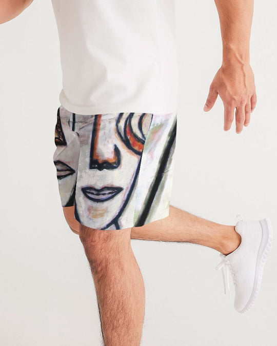 Abstract Gemini Men's Jogger Shorts - ENE TRENDS -custom designed-personalized-near me-shirt-clothes-dress-amazon-top-luxury-fashion-men-women-kids-streetwear-IG
