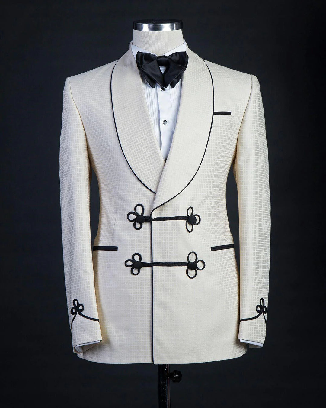 custom mens tuxedo_white_black_trim-special occation-ENE-trends-trending-wedding-perfect-pattern-quilted