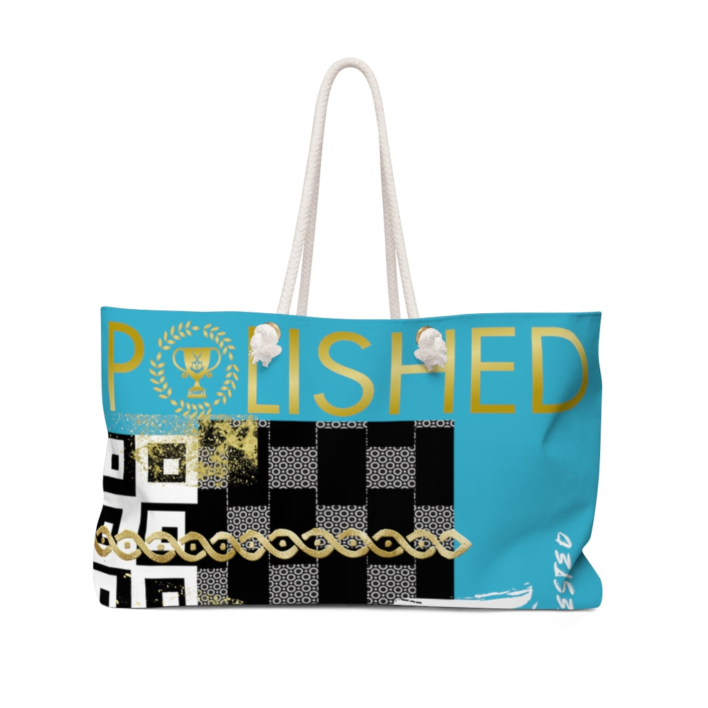 Polished Punteggiato Turquoise Weekender Bag Summer Limited Edition - ENE TRENDS -custom designed-personalized-near me-shirt-clothes-dress-amazon-top-luxury-fashion-men-women-kids-streetwear-IG