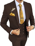 Finnegan Brown - Gold buttons-Single-Breasted 3 Piece Slim Fit Lapel Suit (Blazer+Pants+Vest) - ENE TRENDS -custom designed-personalized- tailored-suits-near me-shirt-clothes-dress-amazon-top-luxury-fashion-men-women-kids-streetwear-IG-best