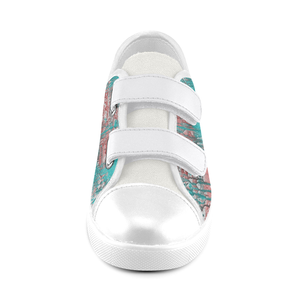 ELYSE DRIPin ART MANIFESTED Velcro Canvas Kid's Shoes (Model 008) - ENE TRENDS