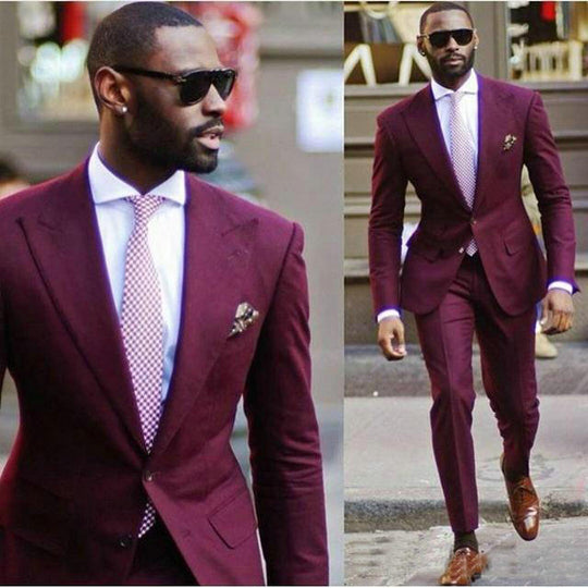 The Classic Man 2 Piece Business Formal Purple Lapel Suit - ENE TRENDS -custom designed-personalized-near me-shirt-clothes-dress-amazon-top-luxury-fashion-men-women-kids-streetwear-IG-best