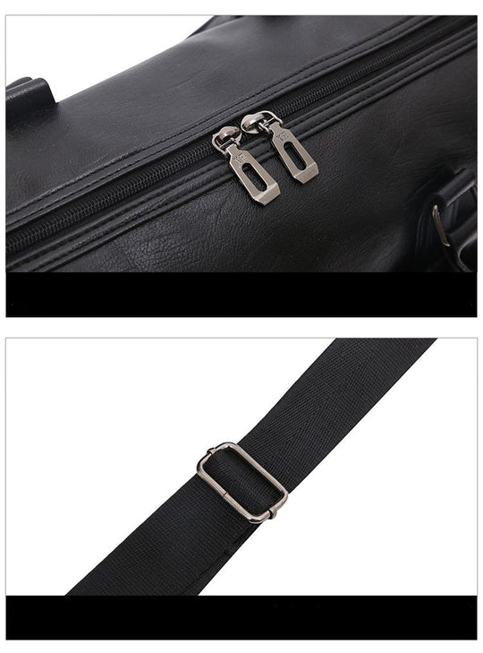 Black Travel, weekender bag, luxury feel, PU Leather_ENEtrends.com