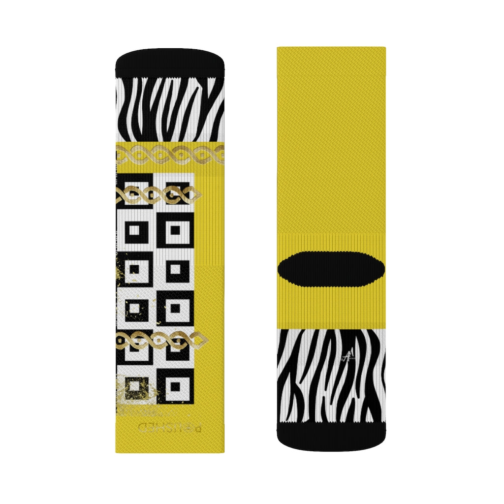Polished Punteggiato Ze Yellow Socks - ENE TRENDS -custom designed-personalized-near me-shirt-clothes-dress-amazon-top-luxury-fashion-men-women-kids-streetwear-IG