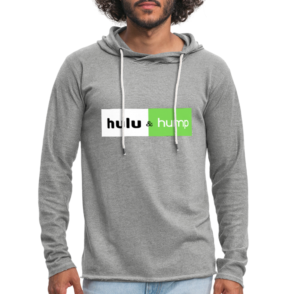 Hulu and Hump Unisex Lightweight Terry Hoodie - heather gray