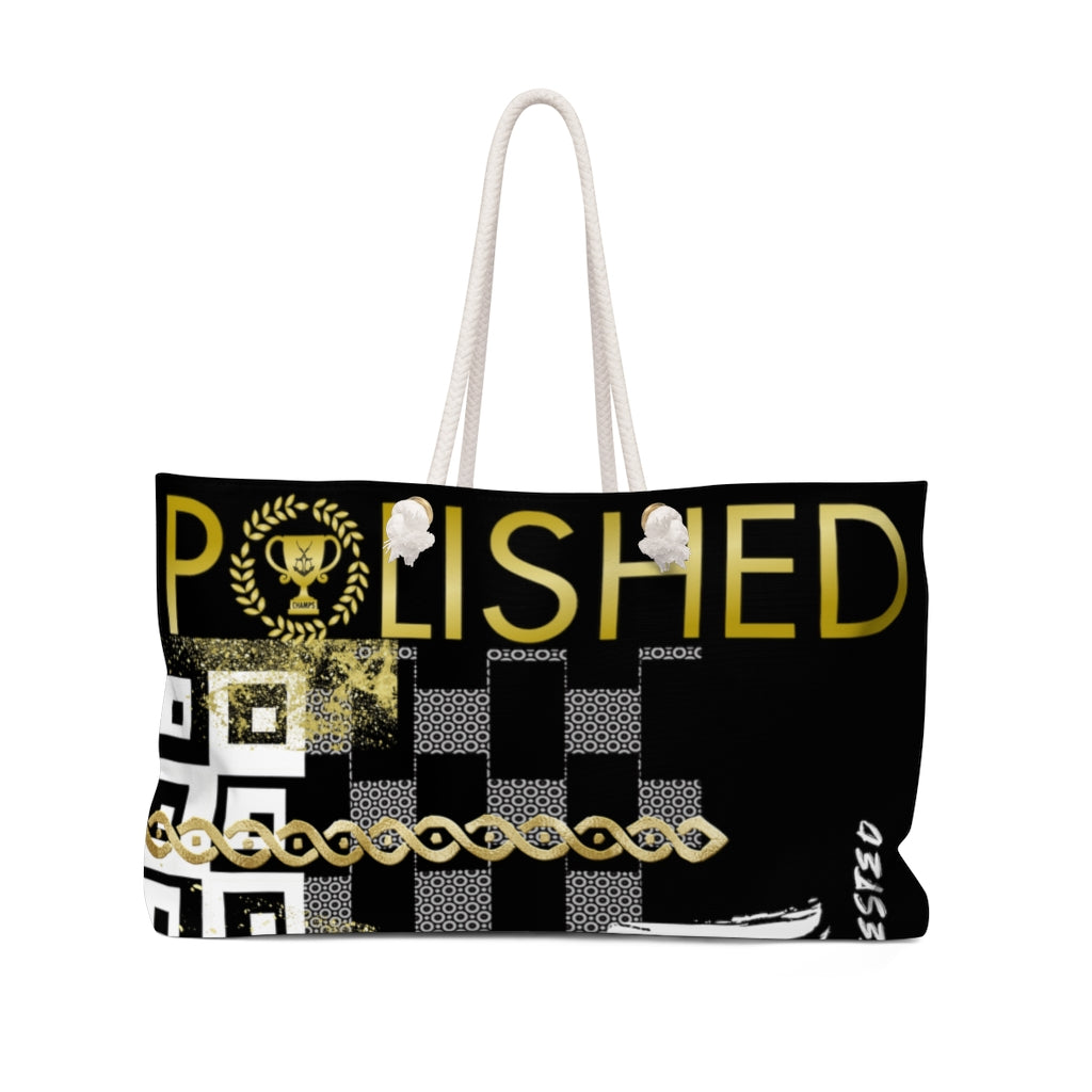 Polished Punteggiato Black Weekender Bag - ENE TRENDS -custom designed-personalized-near me-shirt-clothes-dress-amazon-top-luxury-fashion-men-women-kids-streetwear-IG