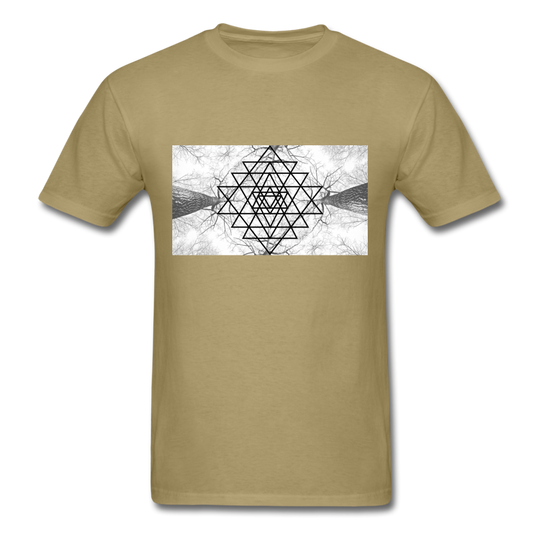 Sacred Geometry Casual Unisex Classic T-Shirt - khaki