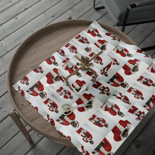 Black Santa Dancing Wrapping Paper , bLACK OWNED