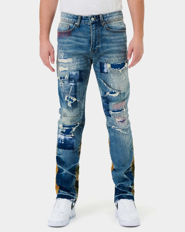 STEVO HEAVY RIP & REPAIR SLIM STRAIGHT DENIM - ENE TRENDS -custom designed-personalized- tailored-suits-near me-shirt-clothes-dress-amazon-top-luxury-fashion-men-women-kids-streetwear-IG-best