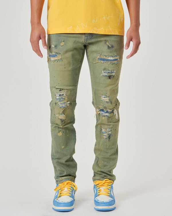 LIME SLIM FIT RIPPED DENIM - ENE TRENDS -custom designed-personalized- tailored-suits-near me-shirt-clothes-dress-amazon-top-luxury-fashion-men-women-kids-streetwear-IG-best