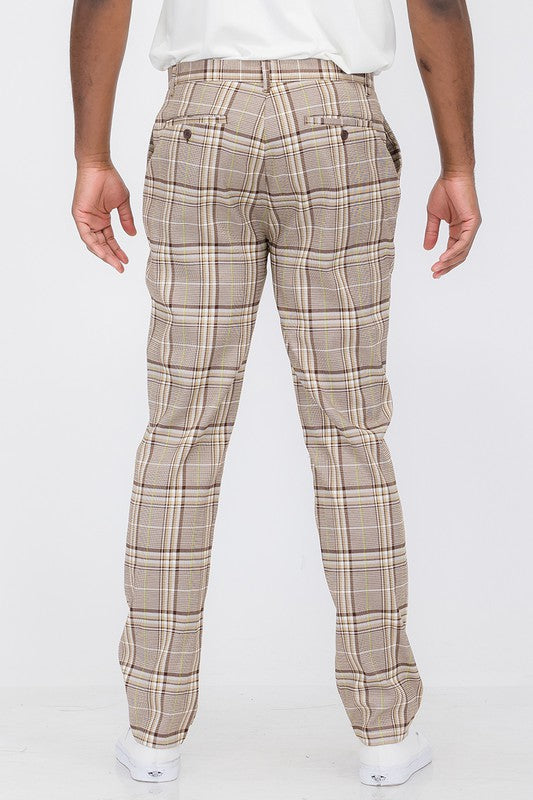 Mens Khaki Plaid Trouser Pants by Weiv - ENE TRENDS -custom designed-personalized- tailored-suits-near me-shirt-clothes-dress-amazon-top-luxury-fashion-men-women-kids-streetwear-IG-best