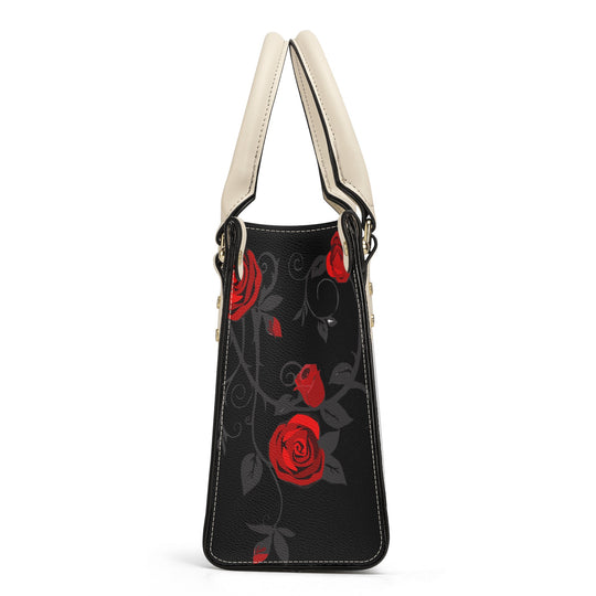 AM Luxury Roses PU Leather Tote Bag - ENE TRENDS -custom designed-personalized- tailored-suits-near me-shirt-clothes-dress-amazon-top-luxury-fashion-men-women-kids-streetwear-IG-best