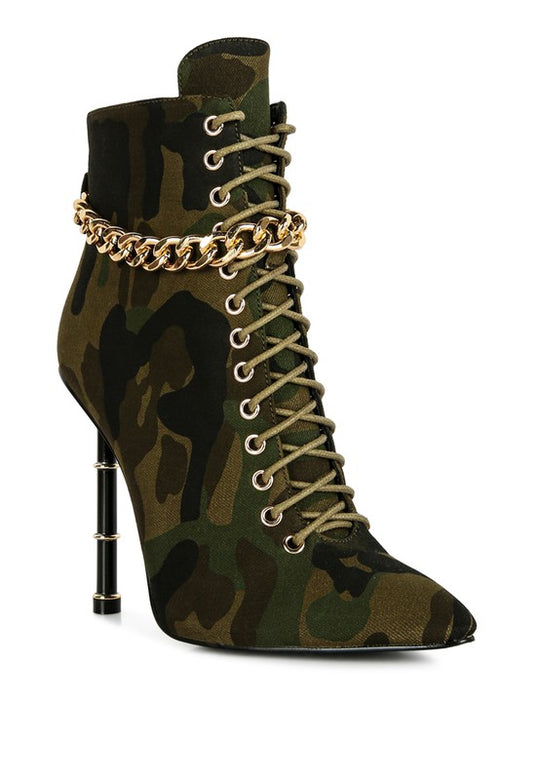 Moulin Ringed Stiletto Laced Camouflage Ankle Boot - ENE TRENDS -custom designed-personalized- tailored-suits-near me-shirt-clothes-dress-amazon-top-luxury-fashion-men-women-kids-streetwear-IG-best