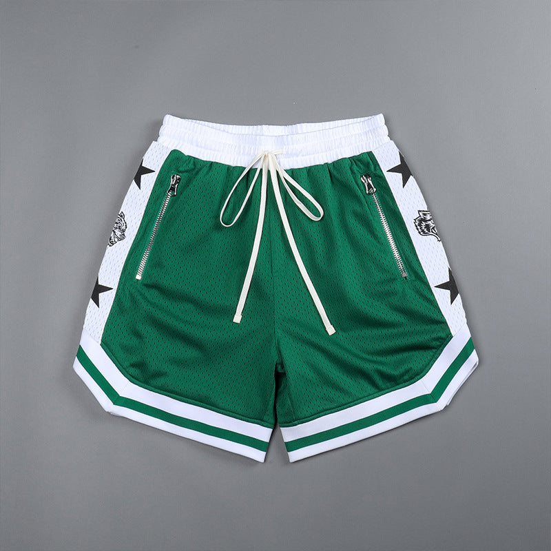 Michel Men's Loose Plus Size Running Training Shorts-ENE Trends-Green-basketball