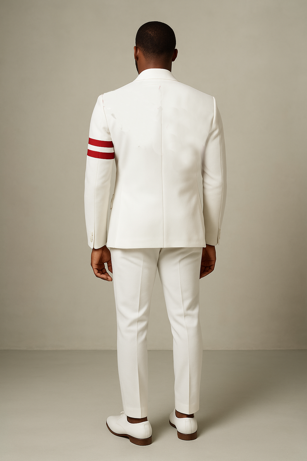 Gourrier Tailored Jacquard with Red Patchwork 2-Piece Suit