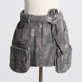 Baggy Puff-Pocket Cargo Distressed Denim Camo High Waist Skirt - ENE TRENDS -custom designed-personalized- tailored-suits-near me-shirt-clothes-dress-amazon-top-luxury-fashion-men-women-kids-streetwear-IG-best