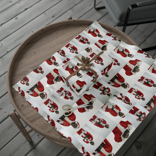 Black Santa Dancing Wrapping Paper , bLACK OWNED