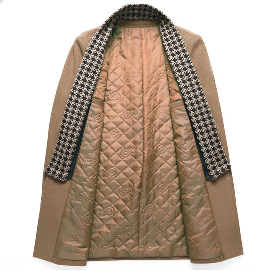 Timeless Elegance: New Mid-length Woolen Coat for Men