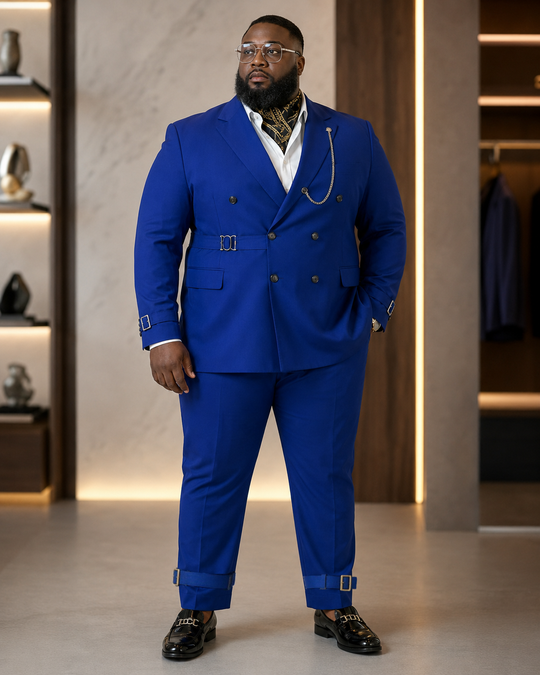 Royal Blue Strapped Collection Custom 2-Piece Suit
