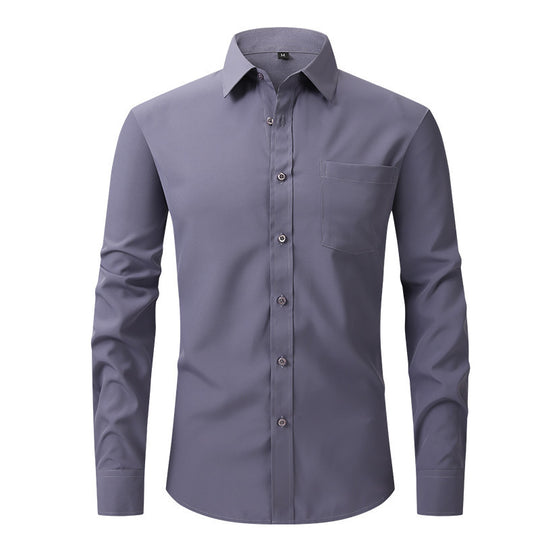 Men's Business Casual Long Sleeve Shirt