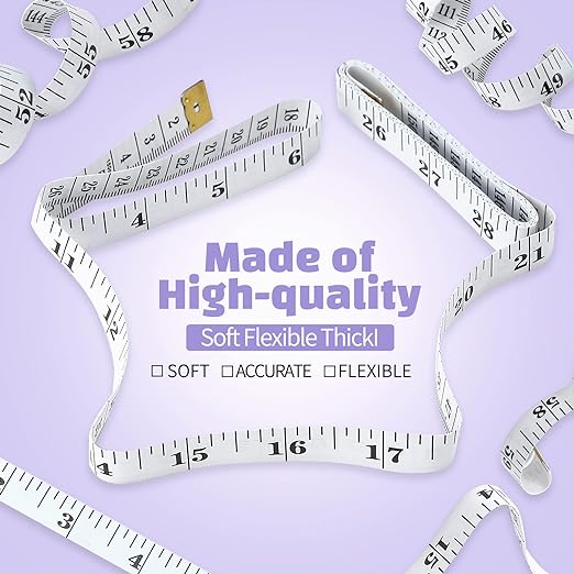 Soft Tape Measure for Body Sewing Tailor Vinyl,150cm/60inch Scale Ruler