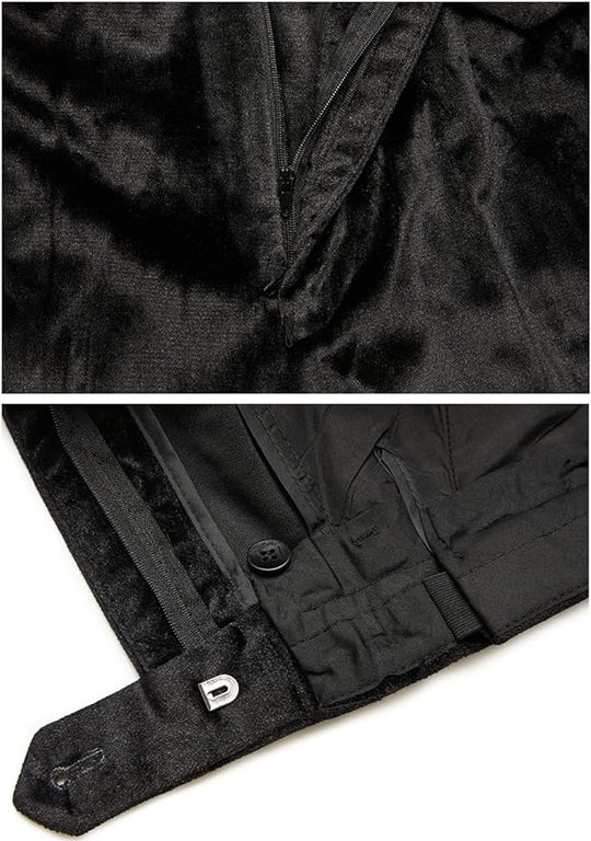 Men's One-Button Velvet Tuxedo Suit: Luxurious Blazer & Slim-Fit Pants