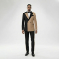Two-Tone Peak Lapel One Button Luxurious Men's Suit Custom Made