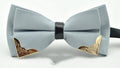 Elegant Polyester Bow Tie with Gold Accent Corners – Unisex Formal Accessory