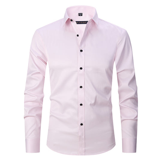 Spring And Autumn Formal Casual High-end Black Shirt Men's Long Sleeve