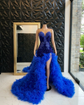 Crystal Rhinestones Bead Mermaid Gown