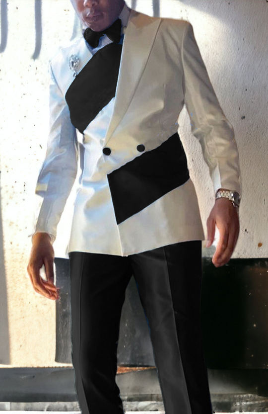 Fargon Special Design Trendy Tuxedo Suit B