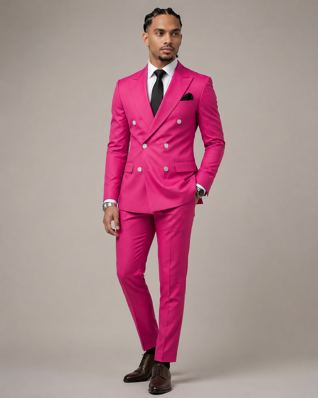 Nino Fuchsia 2 Piece Slim Fit Suit