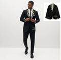 Punteggiato Printed Flat Lapel Collar Blazer