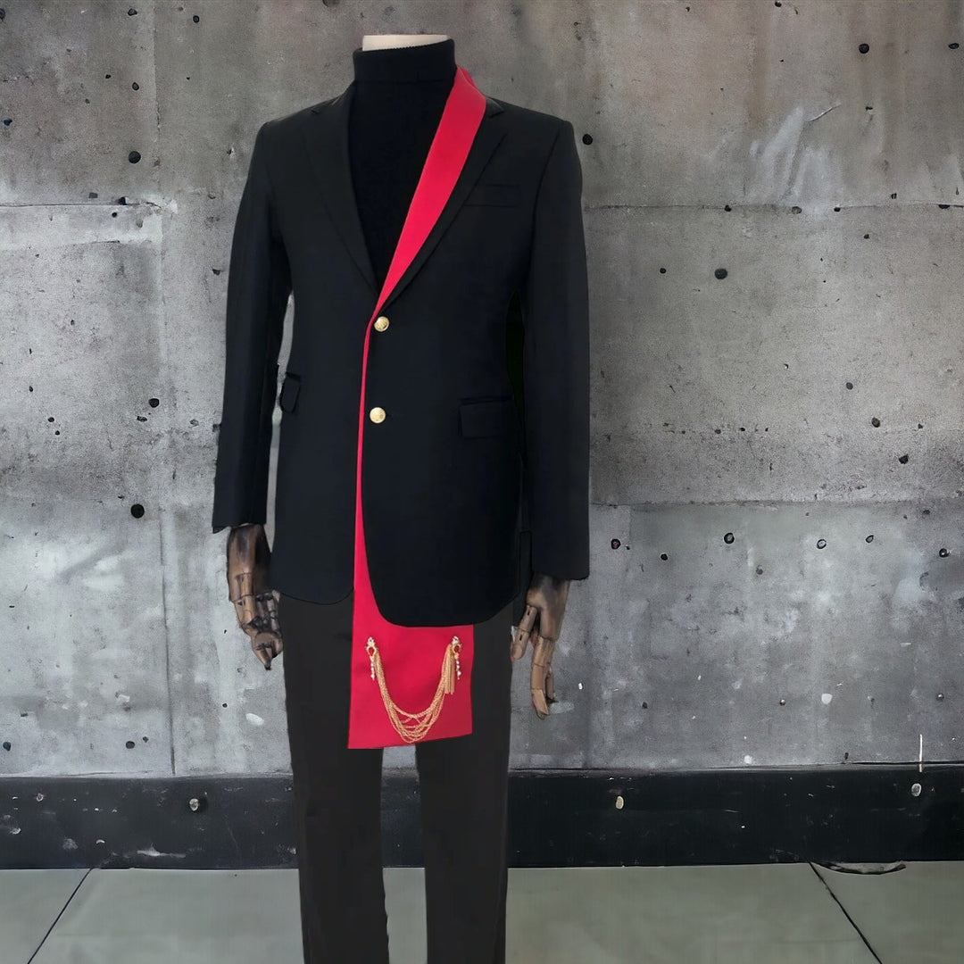 Dazzling Red Sequin Men's Suit: Peaked Lapel 2-Piece Tuxedo for Formal Occasions