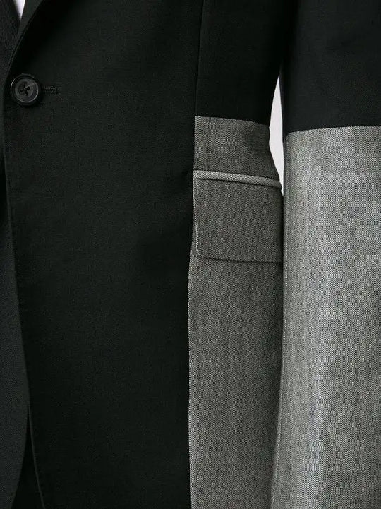 UR Color Gray Patchwork 2-piece Men's Suits