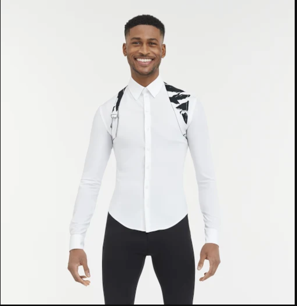 dress shirt shoulder straps Monochrome Side Shoulder Strap Shirt
