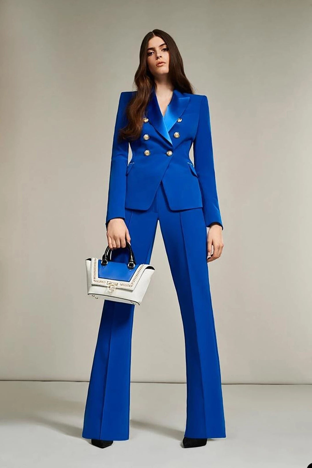 Miranda Royal Blue Double-Breasted Women Flared Pants Suit - ENE TRENDS -custom designed-personalized- tailored-suits-near me-shirt-clothes-dress-amazon-top-luxury-fashion-men-women-kids-streetwear-IG-best