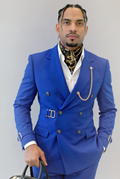 Royal Blue Strapped Collection Custom 2-Piece Suit