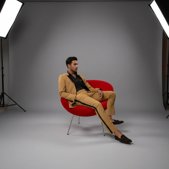 Mens SlimFit Trendy Groom Tuxedo Suit