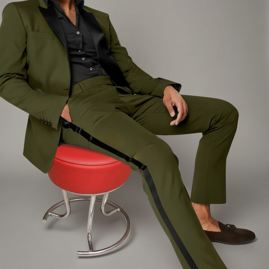 Mens SlimFit Trendy Groom Tuxedo Suit