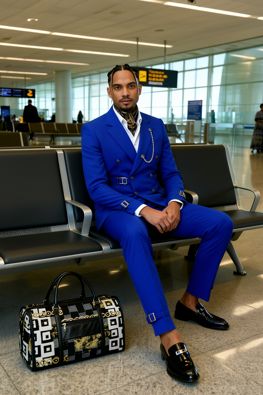 Punteggiato Leather Duffle Bag Foldable Travel Bag