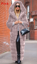 Jaise Elegance Faux Fur Hooded Jacket