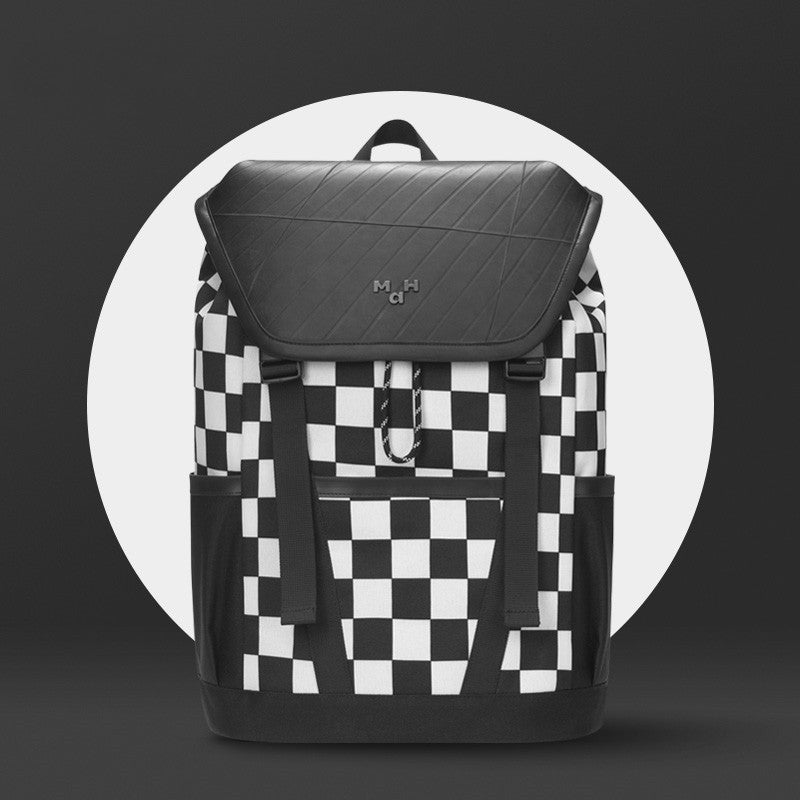Chessboard Plaid Black White Women's Computer Backpack - ENE TRENDS -custom designed-personalized- tailored-suits-near me-shirt-clothes-dress-amazon-top-luxury-fashion-men-women-kids-streetwear-IG-best