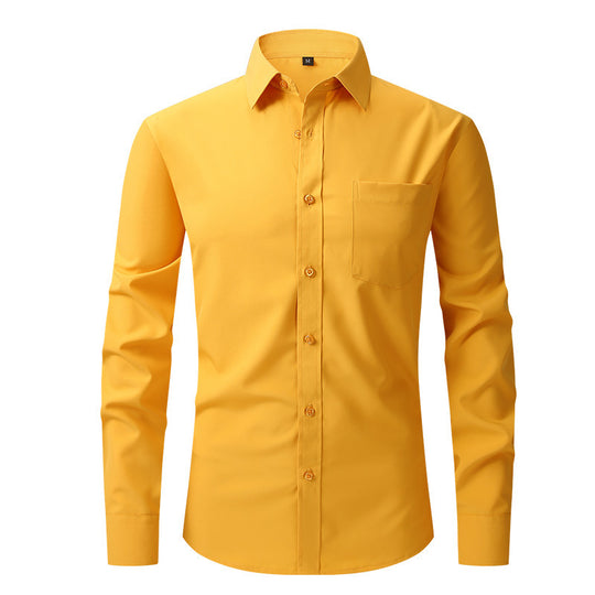 Men's Business Casual Long Sleeve Shirt