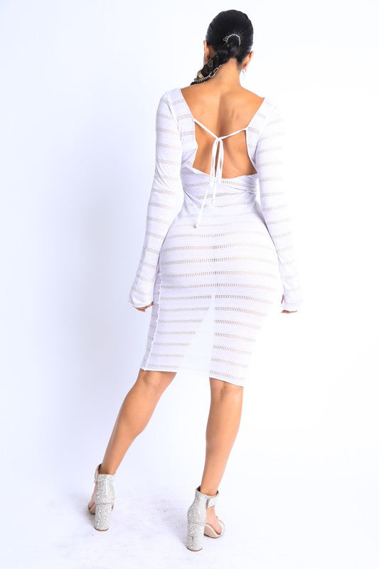 Ivy Open Back Sheer Knit Midi Coverup Dress - Nude - ENE TRENDS -custom designed-personalized- tailored-suits-near me-shirt-clothes-dress-amazon-top-luxury-fashion-men-women-kids-streetwear-IG-best